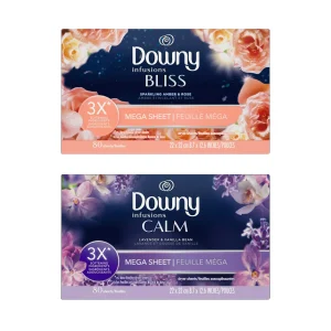 Downy Infusions Mega Toallitas para Secadora, BLISS, 80 unidades (Aroma a elegir)